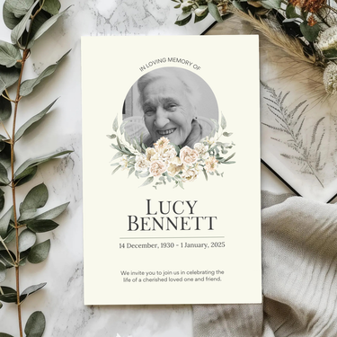 Plantable Bouquet Memorial Card