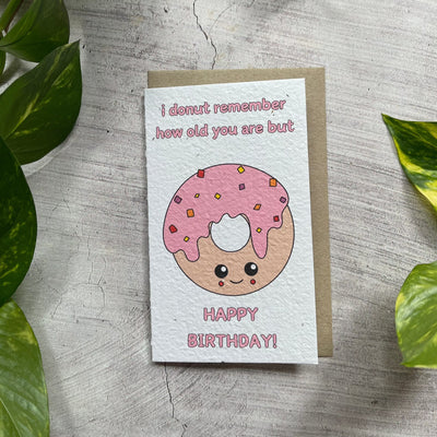 Plantable Donut Funny Card