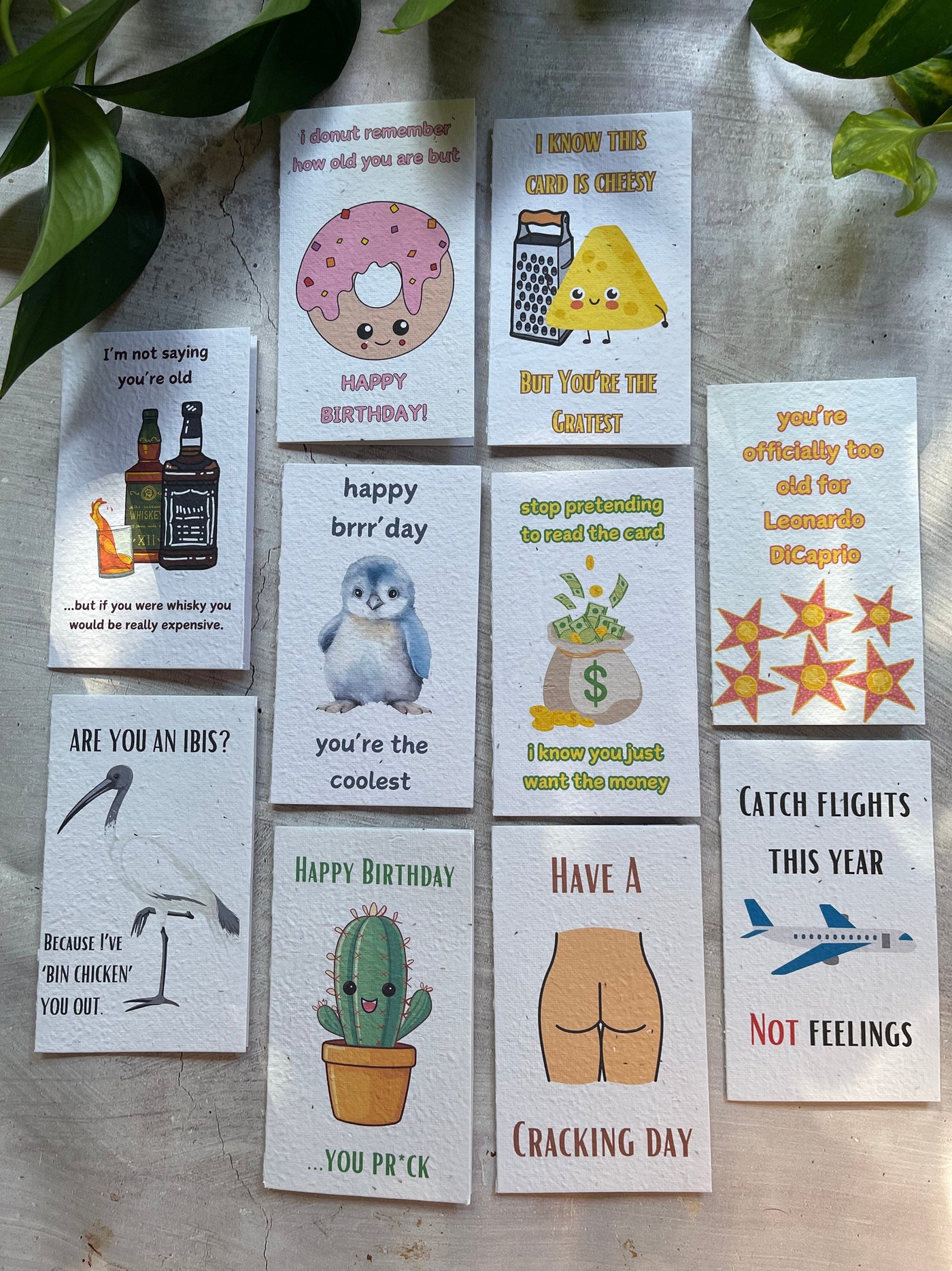 10 Plantable Funny Cards Bundle