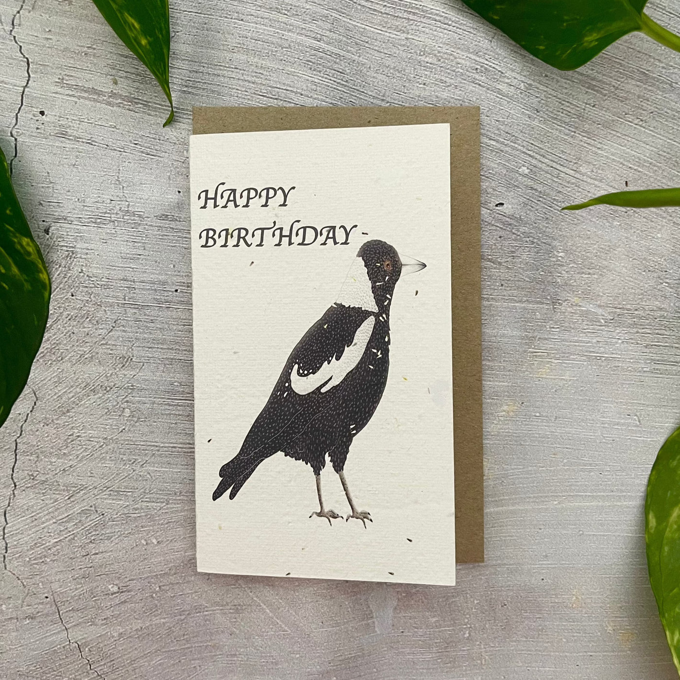 Plantable 'Magpie' Birthday Card