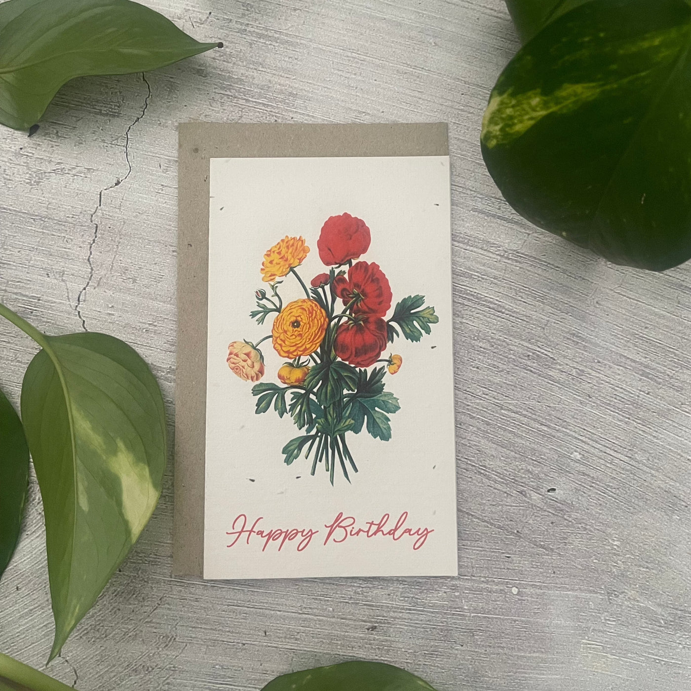 Plantable 'Roses' Birthday Card