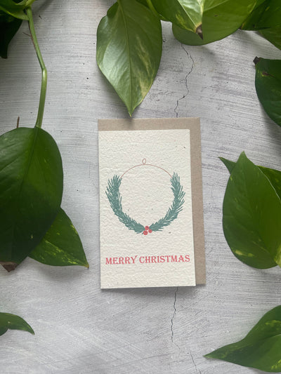 Plantable 'Wreath' Christmas Card