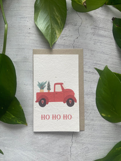 Plantable 'Santa's Truck' Christmas Card