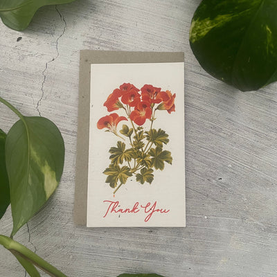 Plantable 'Poppy' Thank You Card