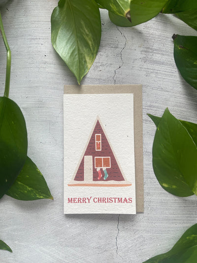 Plantable 'Home' Christmas Card