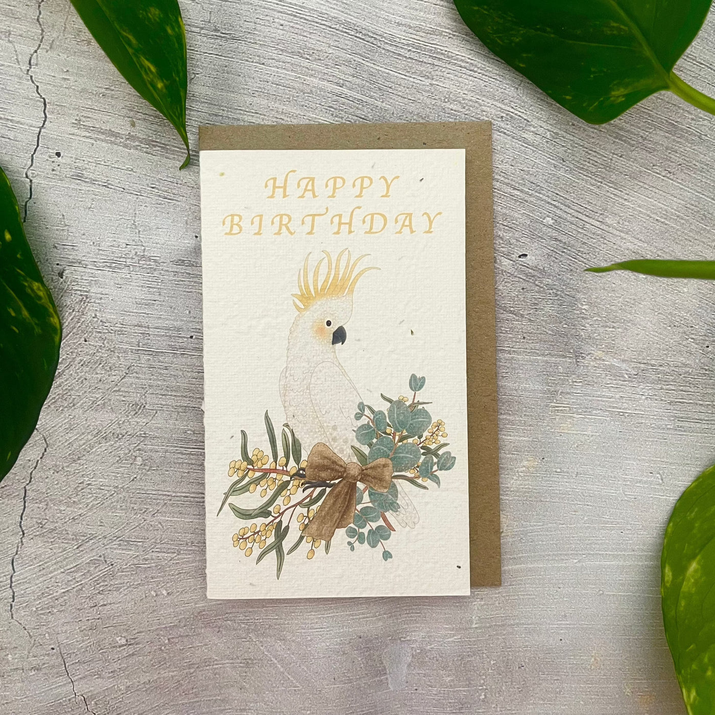 Plantable 'Cockatoo' Birthday Card