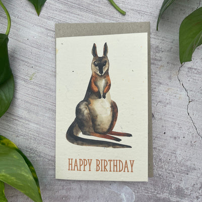 Plantable Kangaroo Birthday Card