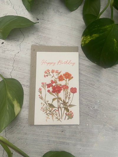 5 Plantable Floral Birthday Cards
